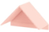 Cubo 2 shelf roof. Pale pink