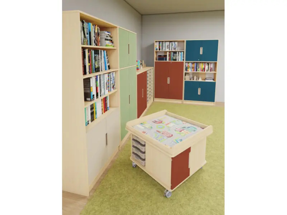 Tall Cabinet 92 with doors and lock - Type C - Avocado