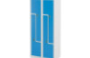 Metal 4-person cloakroom with a combination lock. Blue - size L.