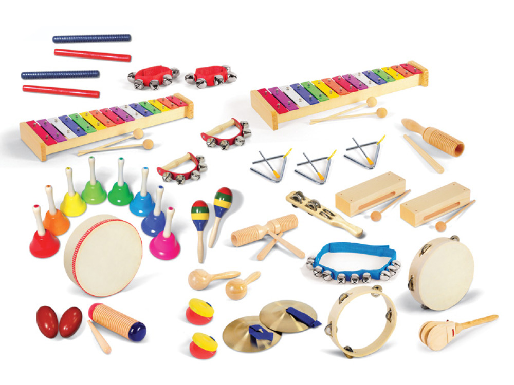Music trolley with instruments