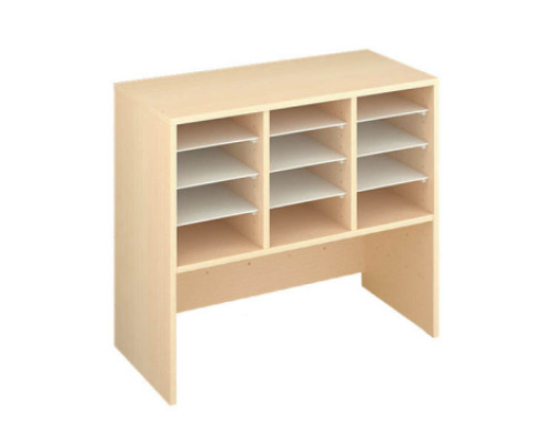 Storage Unit M with compartments for container - Beech