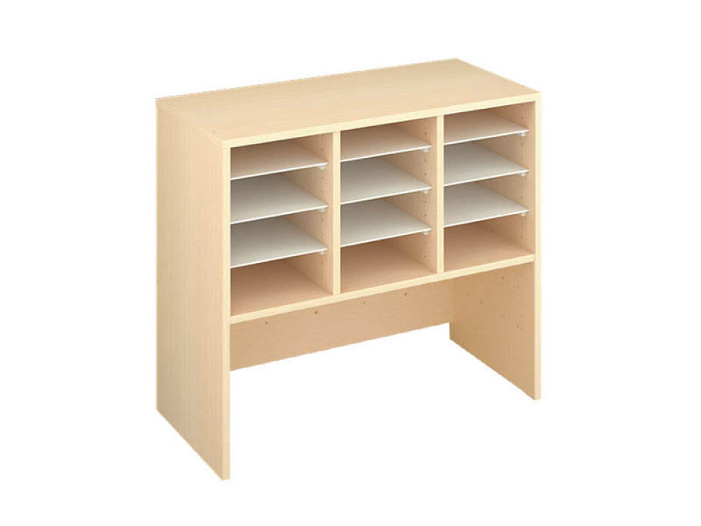 Storage Unit M with compartments for container - Beech