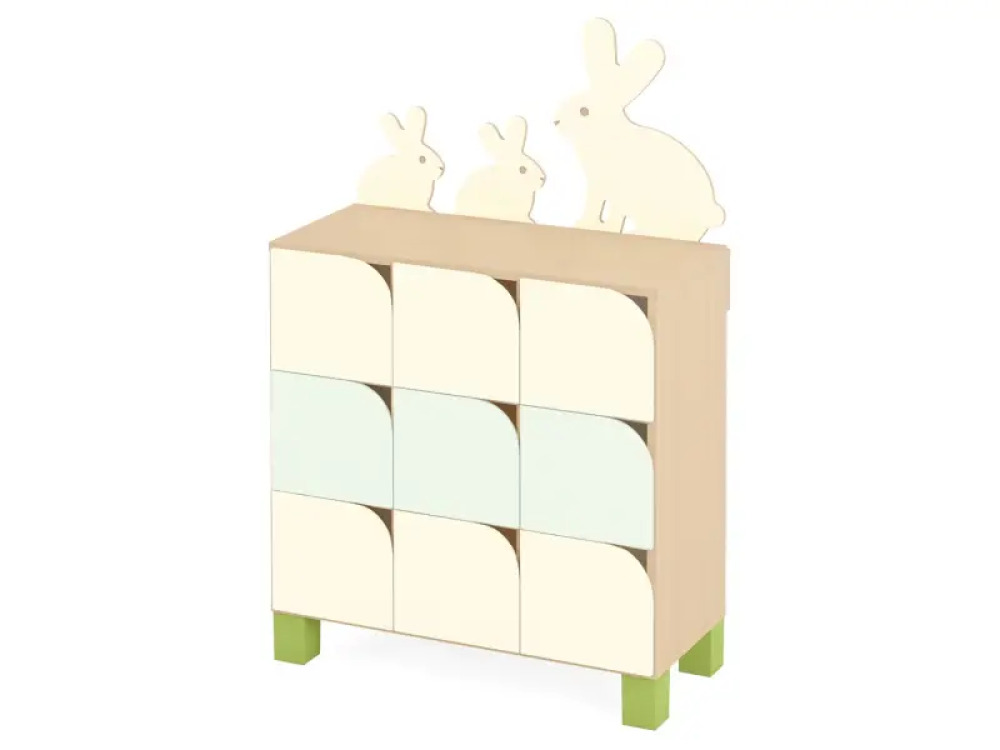 Forest with legs. Cabinet with compartments