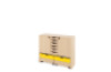 Storage Unit L with shelves and doors + shallow wooden trays & container - Eko