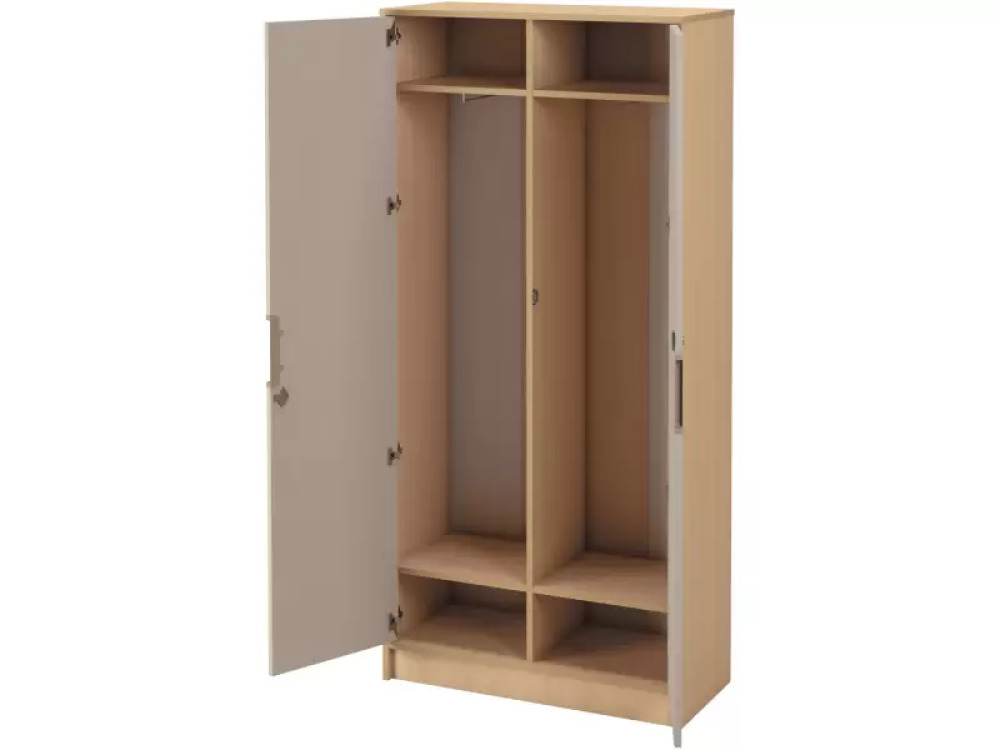 Tall wardrobe 92 with doors and lock - Sand