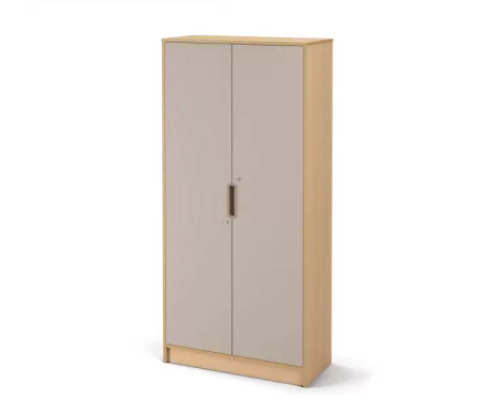 Tall wardrobe 92 with doors and lock - Sand