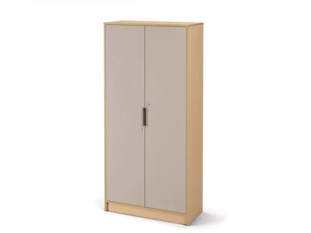 Tall wardrobe 92 with doors and lock - Sand