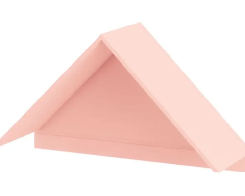 Cubo 3 shelf roof. Pale pink