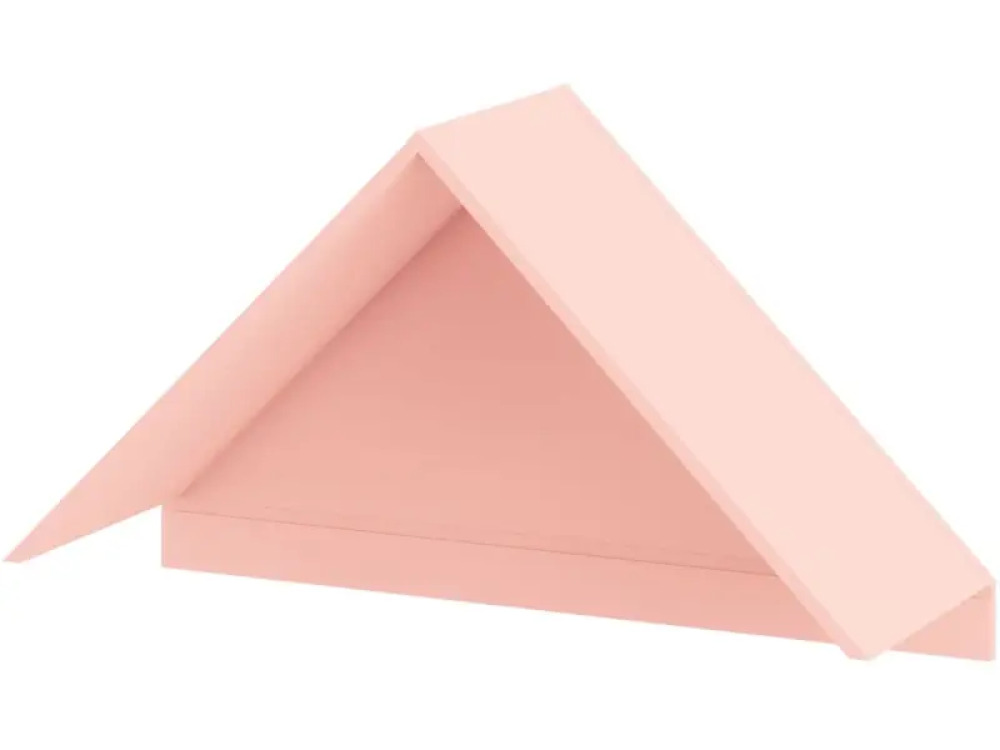 Cubo 3 shelf roof. Pale pink