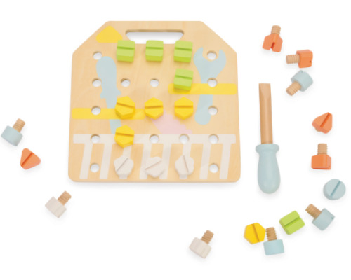 Board with screws