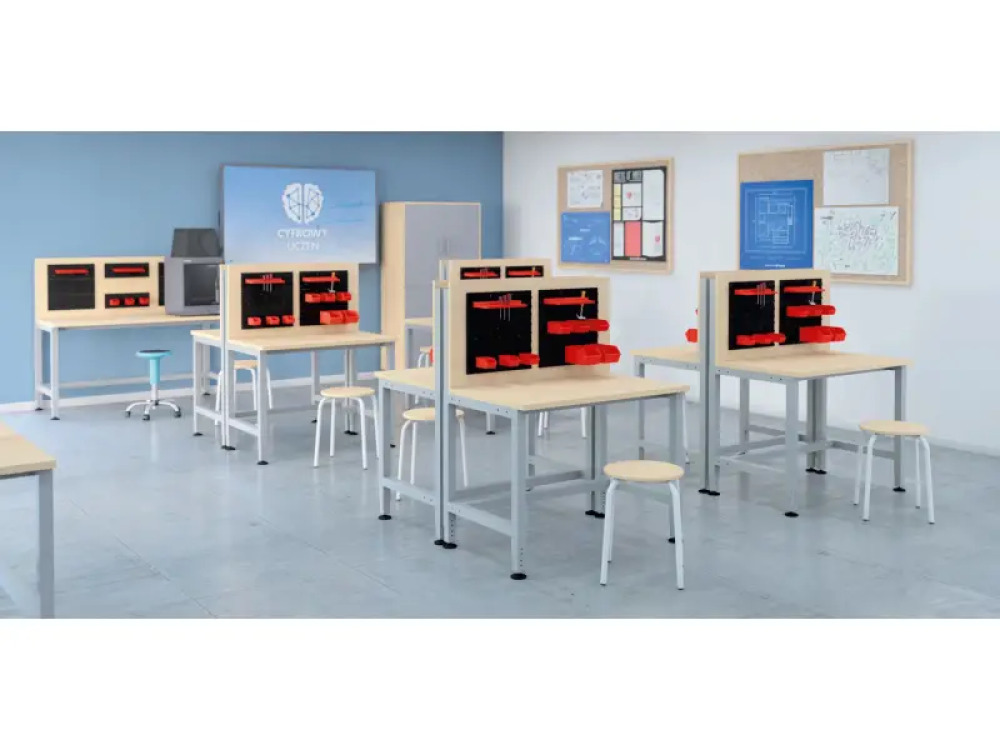 Student s workbench with an add-on
