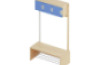 Doors for cloakroom unit, 3 pcs. Azure blue. Cubo collection