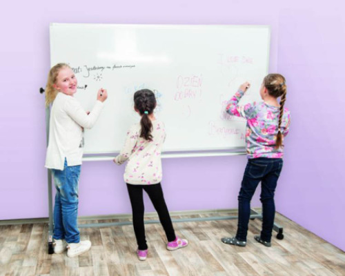 White board on wheels