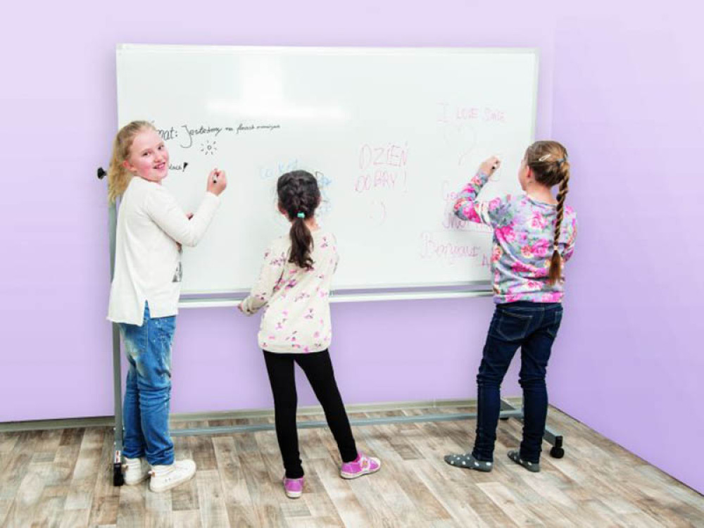 White board on wheels
