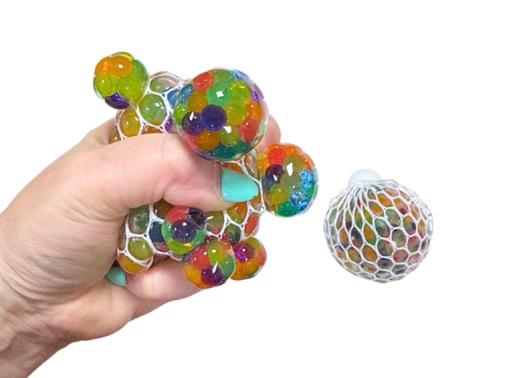 Squish Mesh Stress ball with mini Jelly balls inside