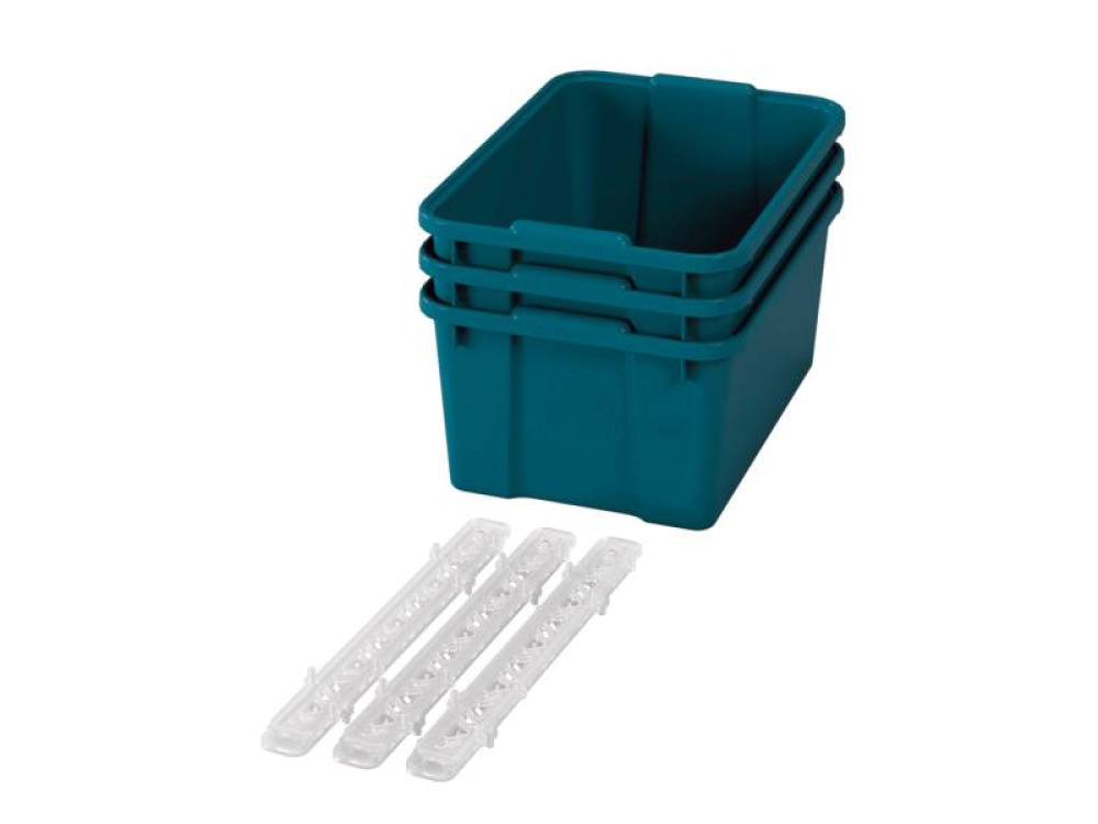 Big plastic containers with runners - eco blue-green - 03