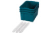 Big plastic containers with runners - eco blue-green - 03