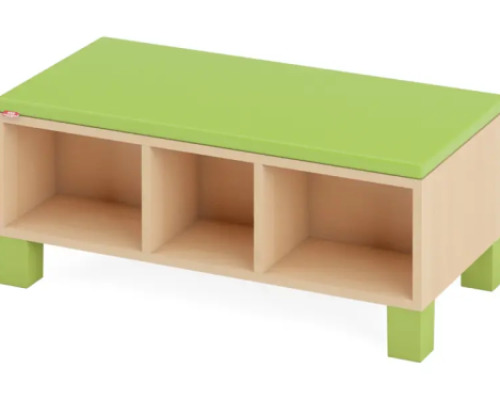 Seat with lockers. Green. Fresh Collection
