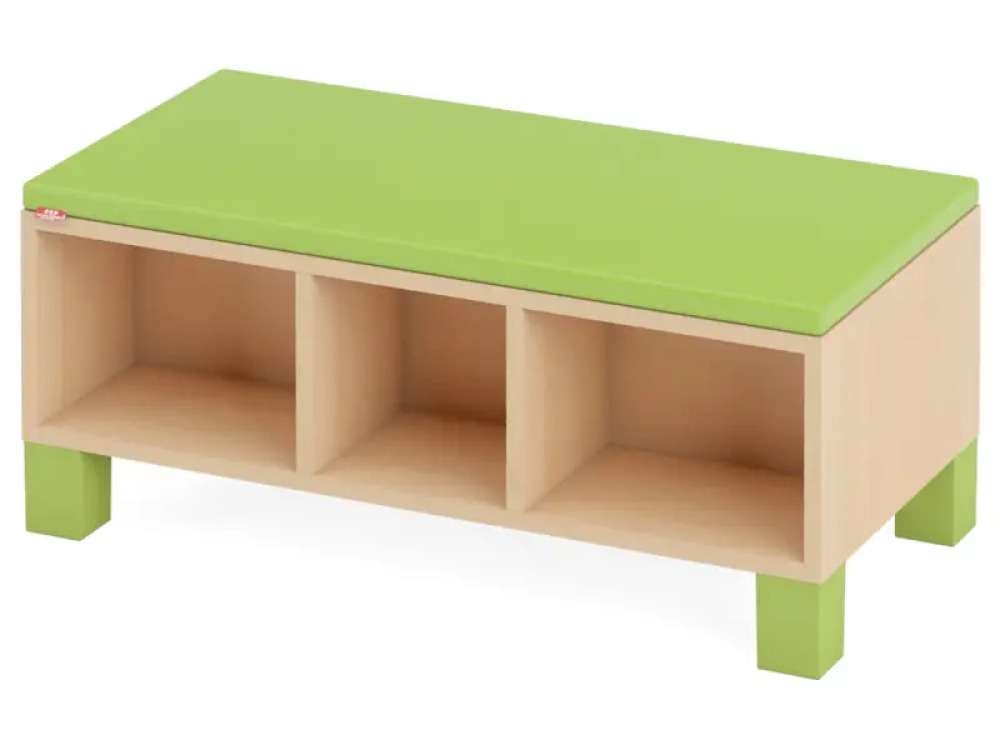 Seat with lockers. Green. Fresh Collection
