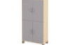 A tall wardrobe with two pairs of doors. Grey. Fresh Collection