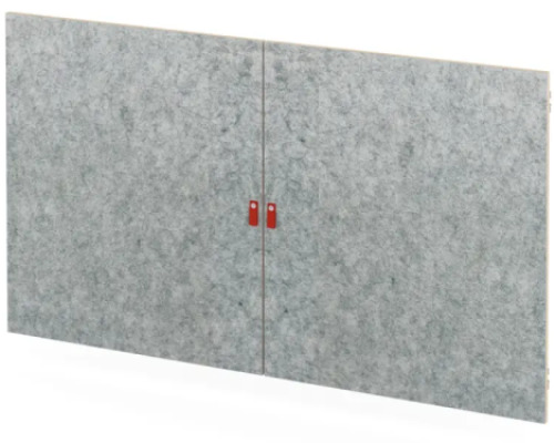 Doors for bedding cabinet, set of 2, grey with felt front. Cubo Acoustic Collection