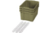Big plastic containers with runners - eco light green - 03