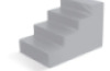 Stairs. Foam shape