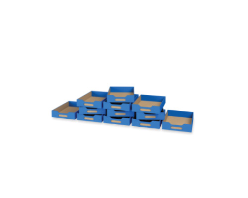 12 - small cardboard trays - Blue