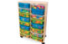 Maxi mobile cabinet with bricks and plastic containers