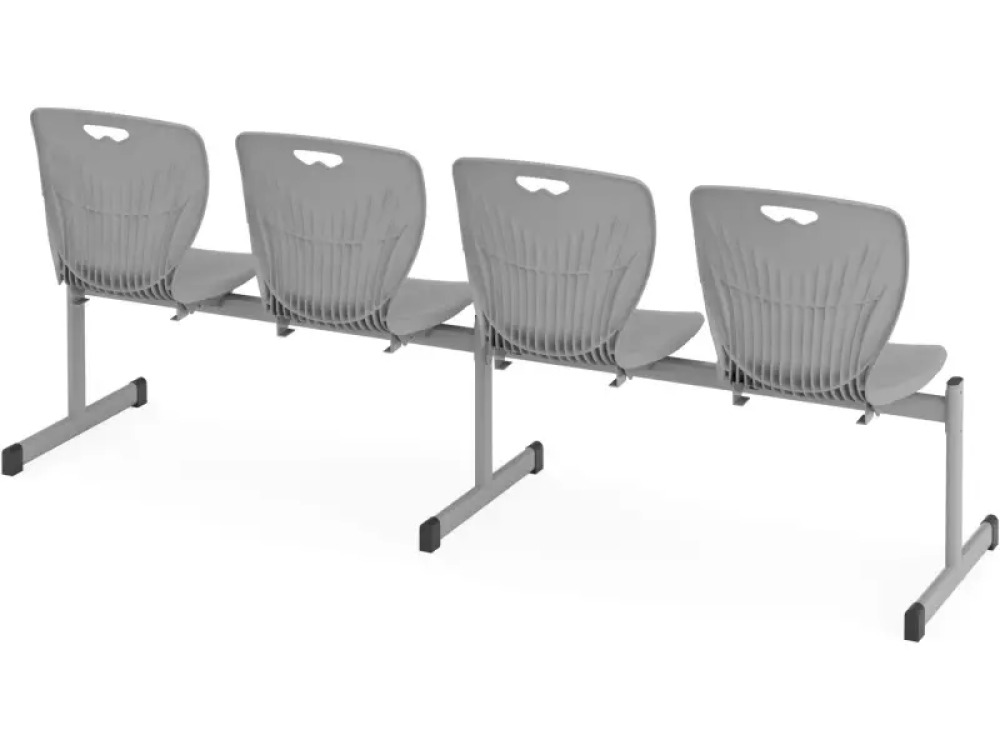 MultiSeat. 4-person cloakroom bench 6. Grey