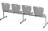 MultiSeat. 4-person cloakroom bench 6. Grey
