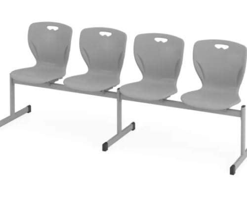 MultiSeat. 4-person cloakroom bench 6. Grey