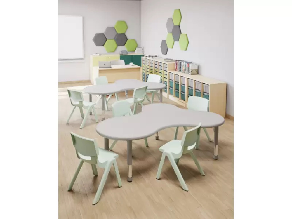 Butterfly square table - green