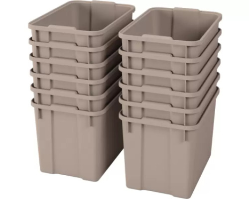 Extra large plastics containters - eco baige - 12
