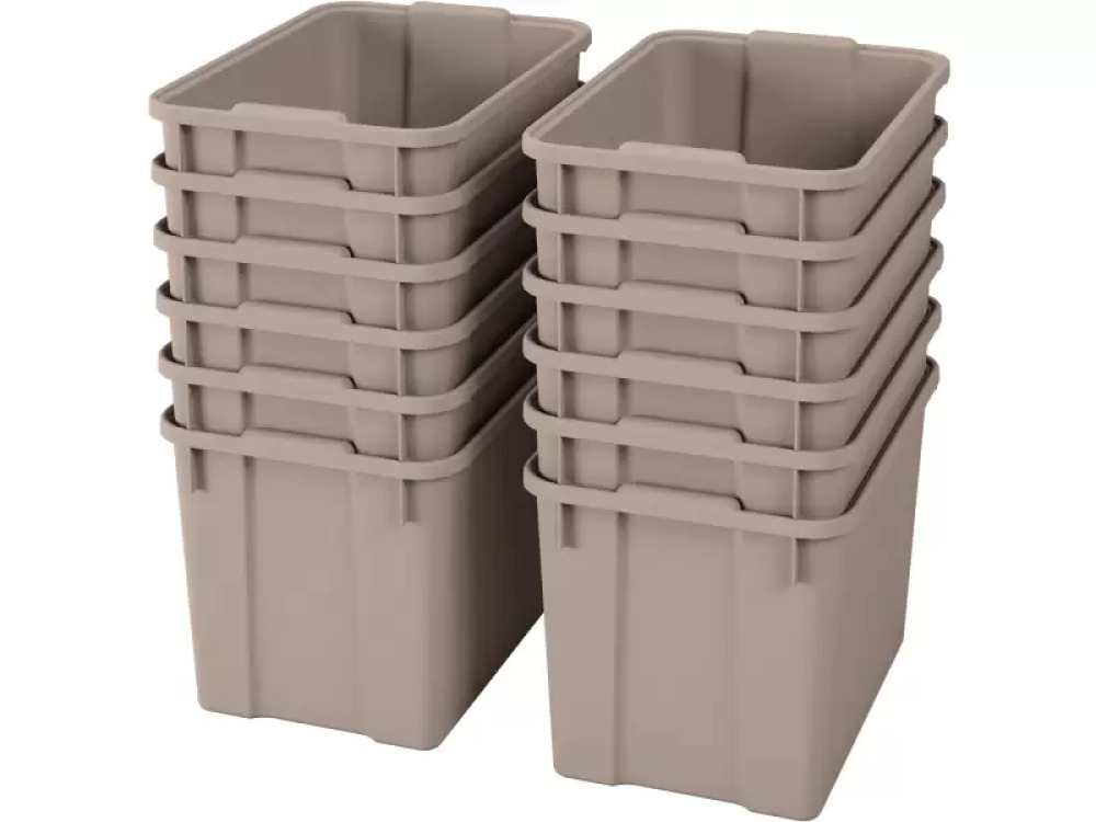 Extra large plastics containters - eco baige - 12