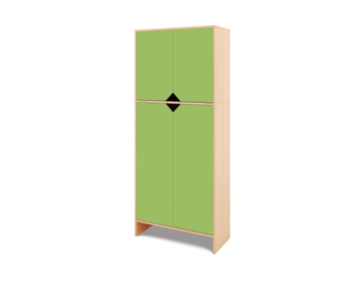 Tall Storage Unit + bottom & upper doors - Green