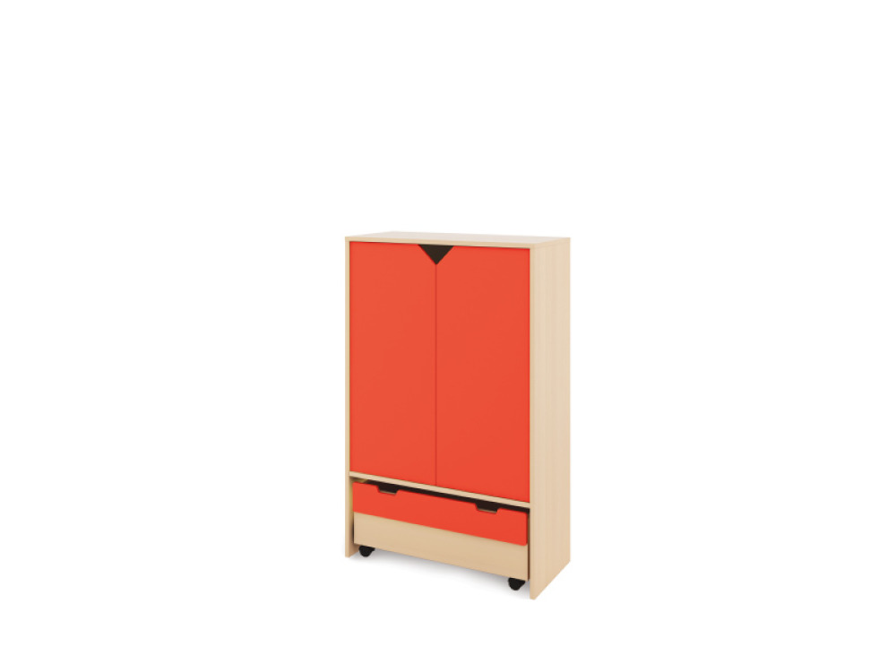 Storage Unit XL with shelves + doors & container - Red