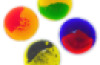 Round Liquid Floor Sensory Tiles Set of 4 – 30cm, Vibrant Colours in Motion