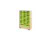 Storage Unit XL with shallow wooden trays + container - Green