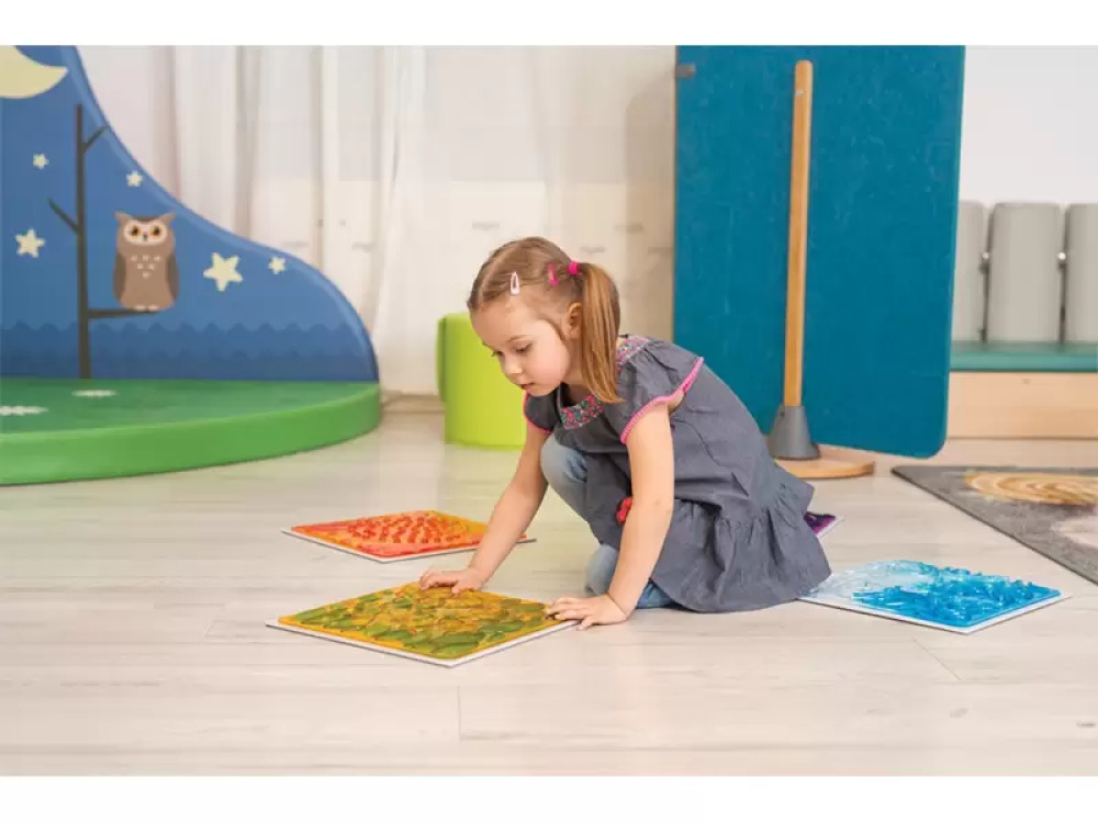 Lava. Square textured sensory panels
