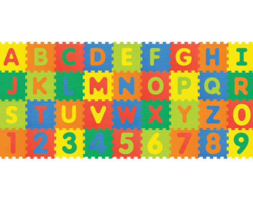 Letters and numbers puzzle mat