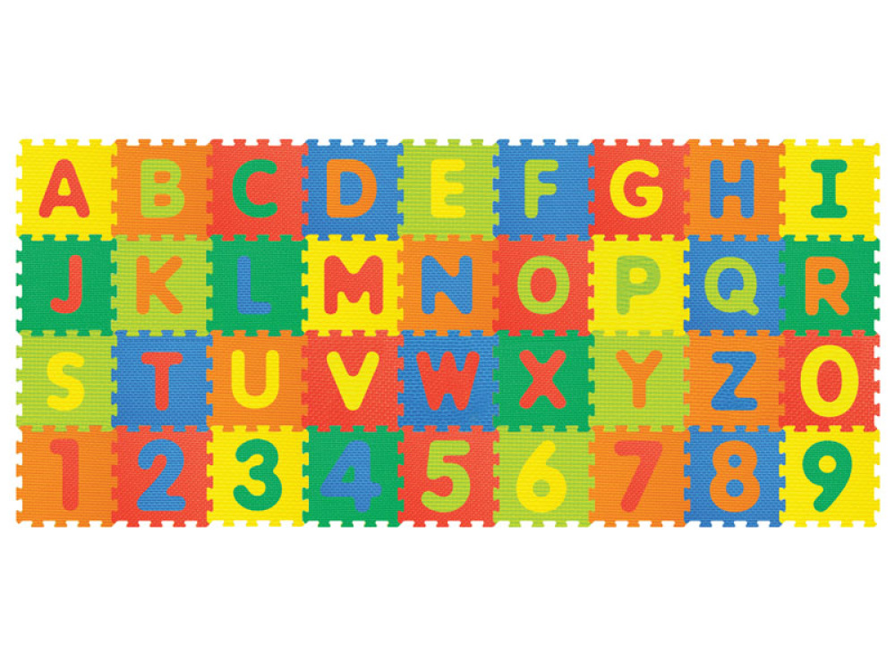 Letters and numbers puzzle mat