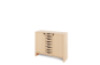 Storage Unit L with shelves and doors + shallow wooden trays - Eko