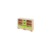 Storage Unit M with shelves + with deep wooden trays & container - Green