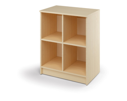 Cubo medium cabinet 4 for plastic containers. Birch
