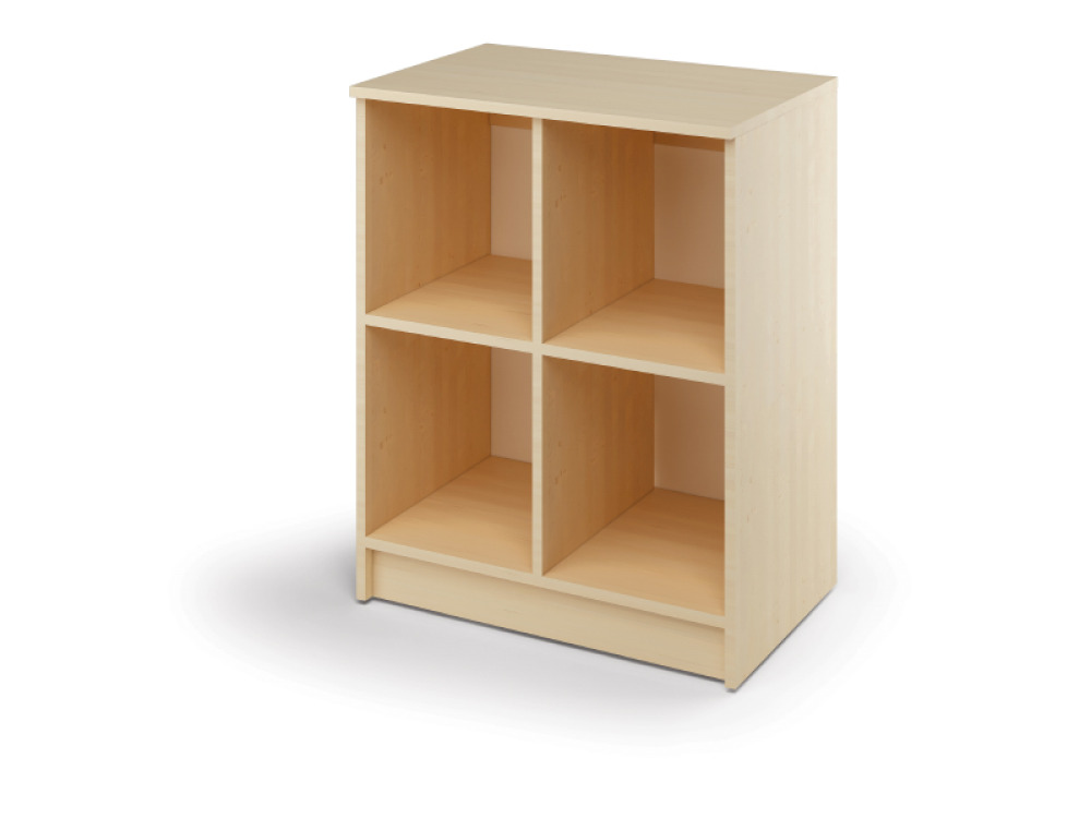 Cubo medium cabinet 4 for plastic containers. Birch