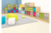 Cubo medium cabinet 4 for plastic containers. Birch
