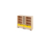 Storage Unit L with shelves + shallow wooden trays & container - Eko