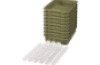 Small plastic containers with runners- eco light green - 09