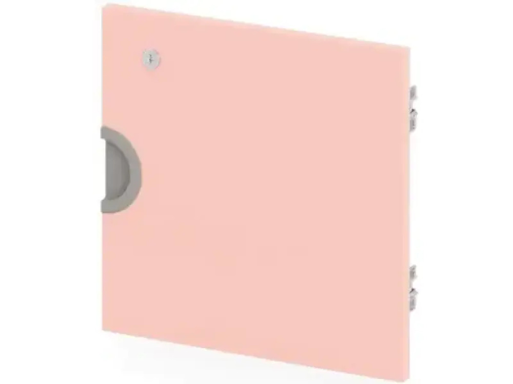 Cubo doors with lock. Low. Pale pink